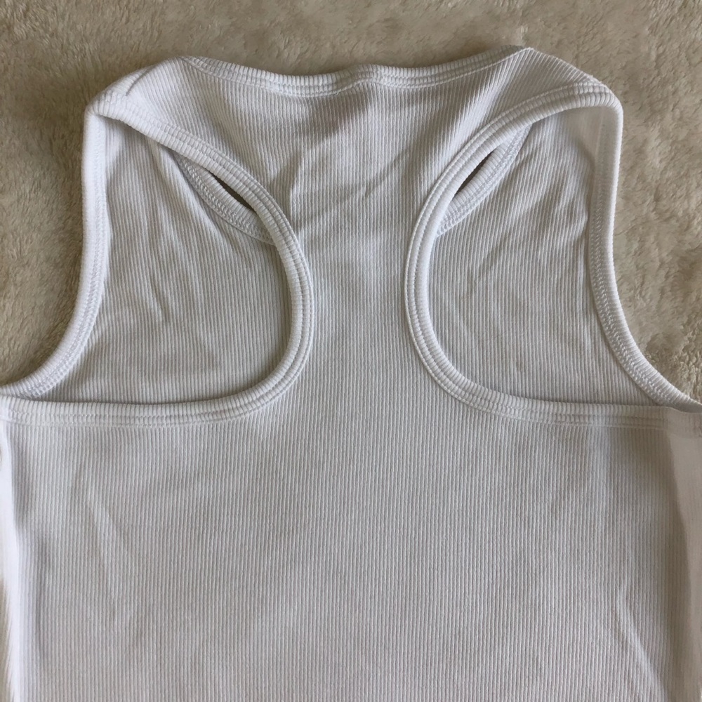Commando Luxury Rib Tank White - Picture 5 of 9
